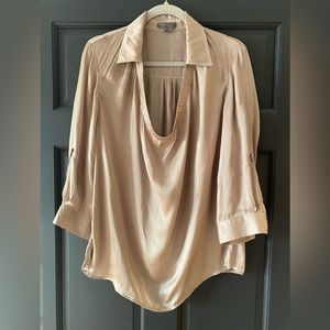 Satin shirt with round collar by Vince